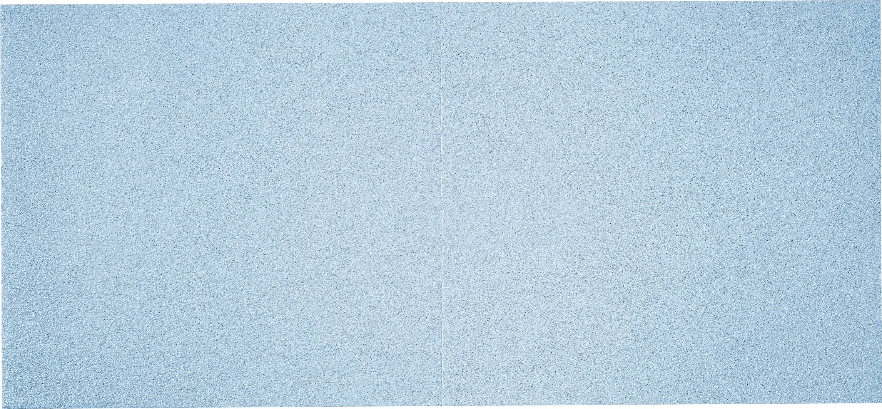 Ein durchgehend hellblauer, strukturierter Hintergrund, der durch eine vertikale Linie symmetrisch in zwei Abschnitte geteilt wird, mit subtilen Schattierungsvariationen.