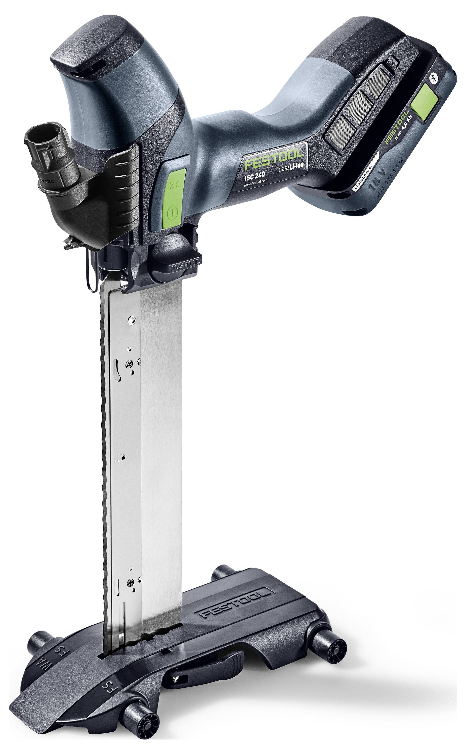 Akku-Wandsäge für präzise Schnitte mit ergonomischem Design und einstellbarer Schnitttiefe, ideal für Bau- und Renovierungsarbeiten.