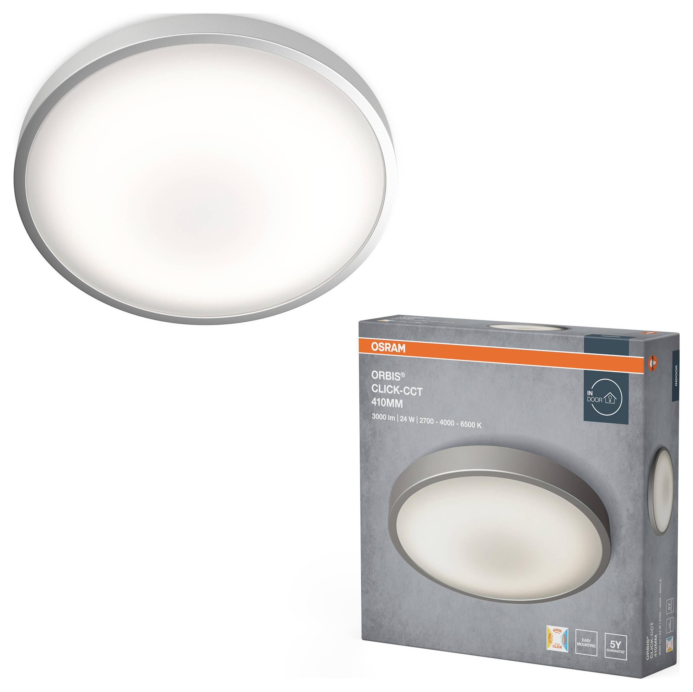 OSRAM 4099854446917 ORBIS® CCT / DIM Click-CCT 410mm 24W LED-Wandleuchte 24.00W Weiß