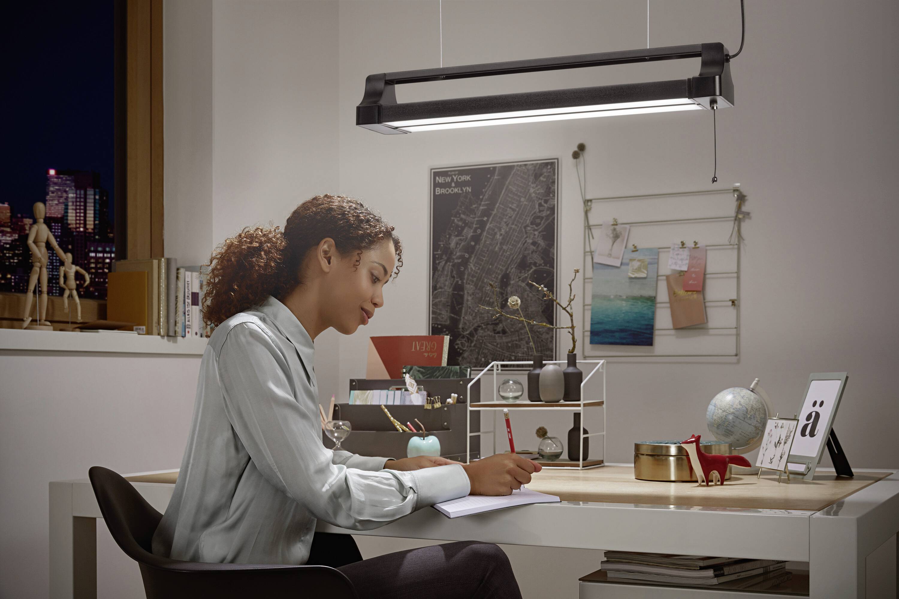 OSRAM 4099854536731 Office Line Double Rotatable 0.6M 24W 840 LED-Deckenleuchte 24.00W Schwarz