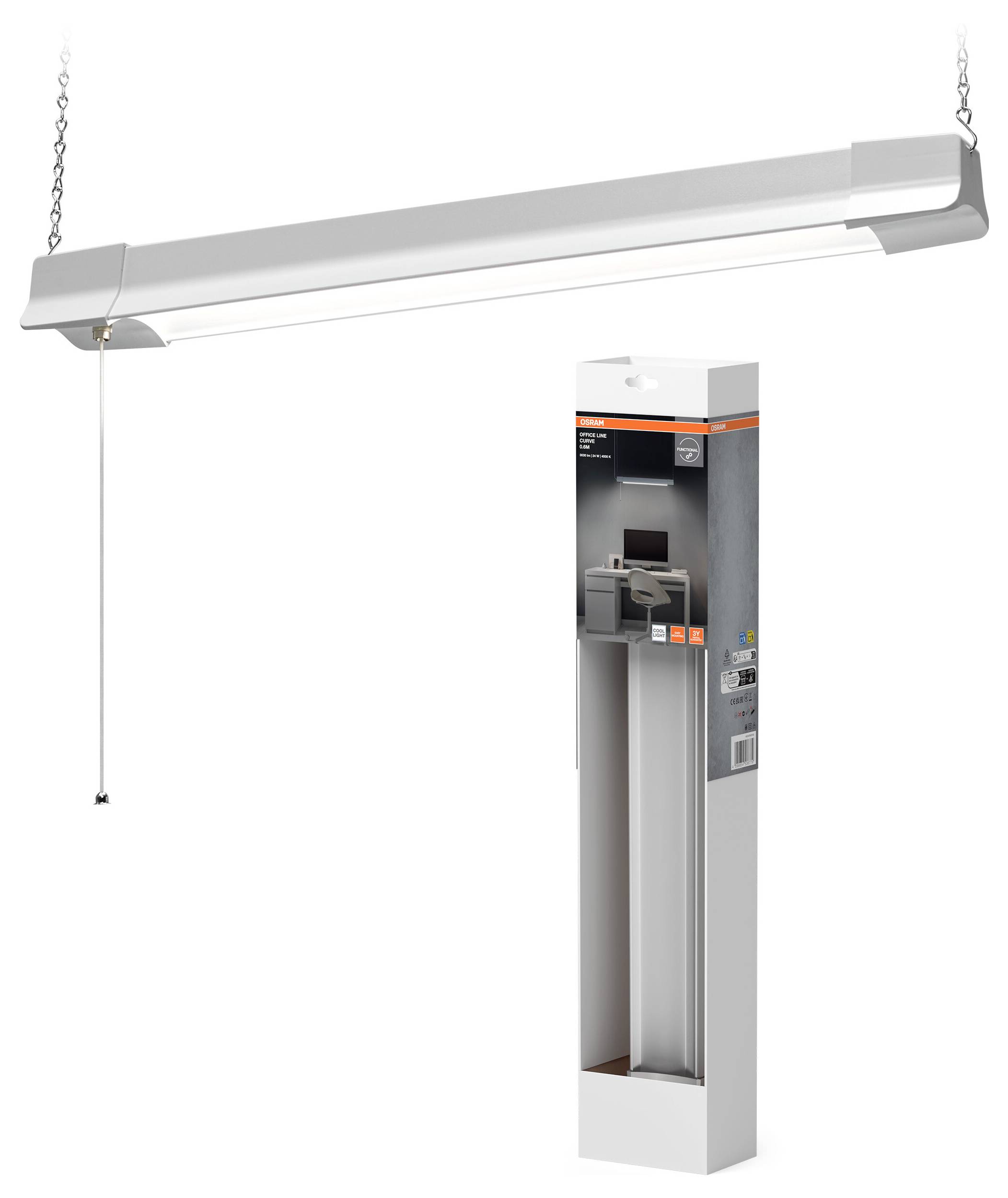 OSRAM 4099854536779 Office Line Curve 0.6M 24W 840 LED-Deckenleuchte 24.00W Weiß