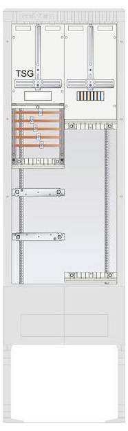 Eine Illustration eines technischen Schemas für ein Servergestell, das Verbindungen und Komponenten wie Kabel und Module zeigt.