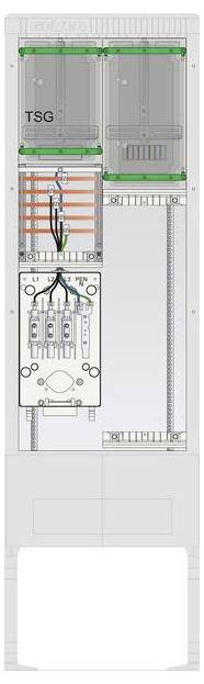 Elektrische Verteilertafel mit der Bezeichnung 