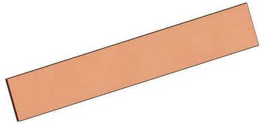 Ein langer, dünner, oranger Rechteck wird diagonal auf einem weißen Hintergrund dargestellt.