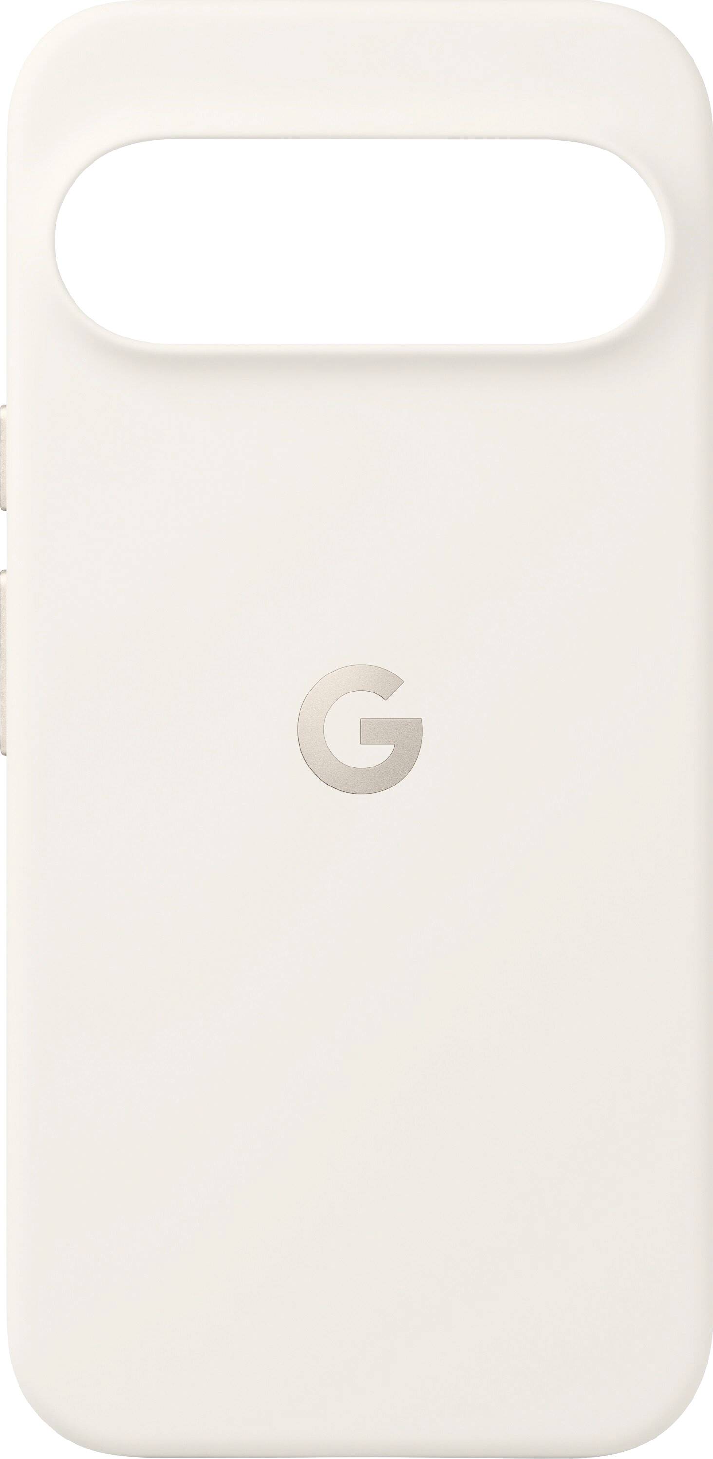 Eine beige Smartphone-Hülle mit einer großen Aussparung für die Kamera und einem 