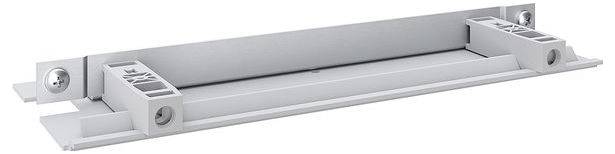 Eine Metallhalterung mit Löchern zum Befestigen, möglicherweise in der Bau- oder Schreinerei zur Unterstützung und Ausrichtung verwendet.