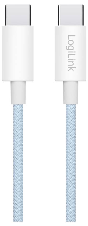 LogiLink USB-C® Kabel USB 2.0 USB-C® Stecker 1 m Blau CU0350