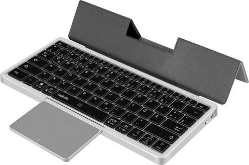LogiLink ID0214 Bluetooth® Tastatur, Maus-Set Deutsch, QWERTZ Space Grau Easy Switch 3 Geräte