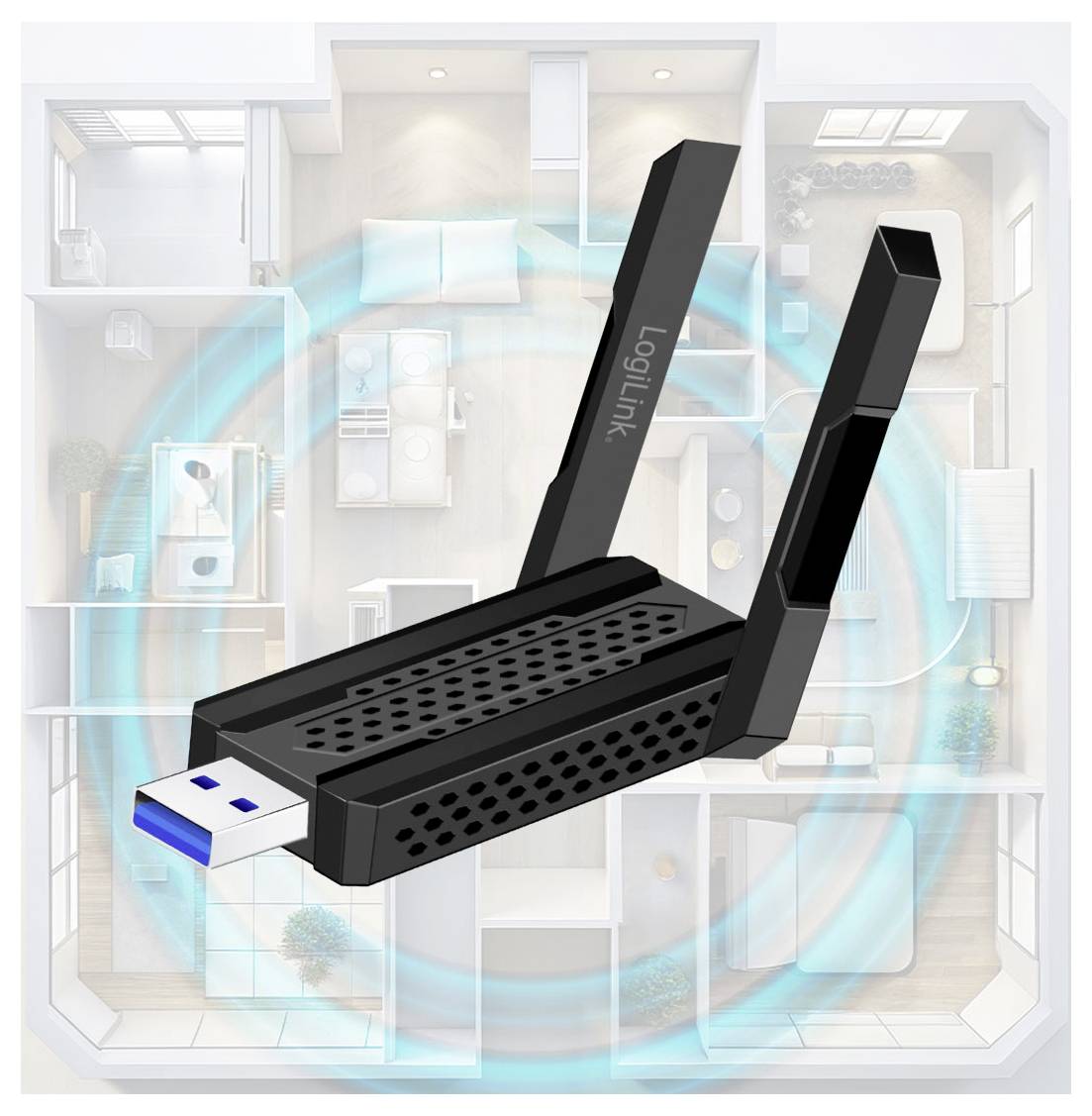 LogiLink WL0250 WLAN Adapter USB-A 2976MBit/s