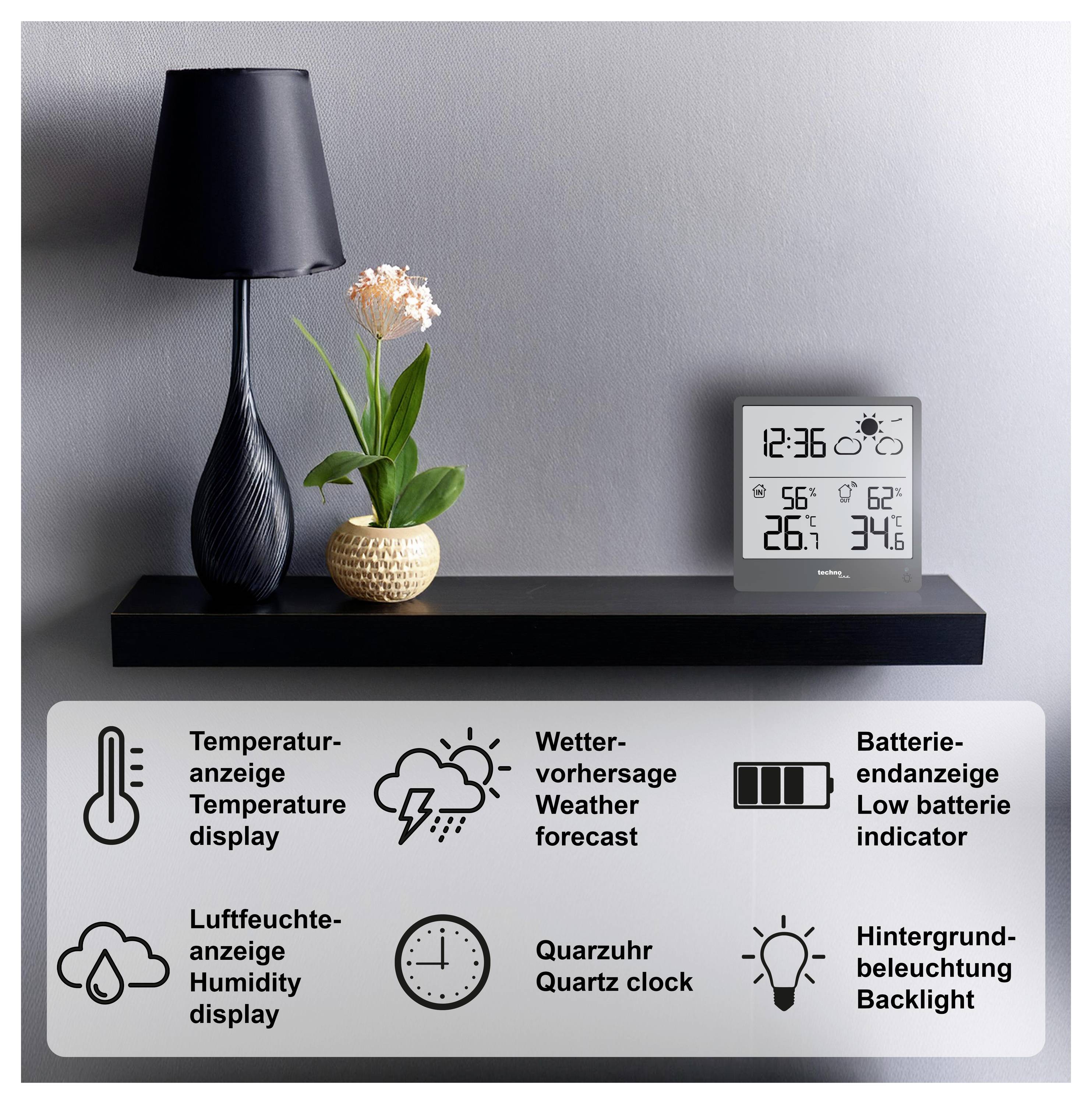 Techno Line WS9138 WS9138 Funk-Wetterstation