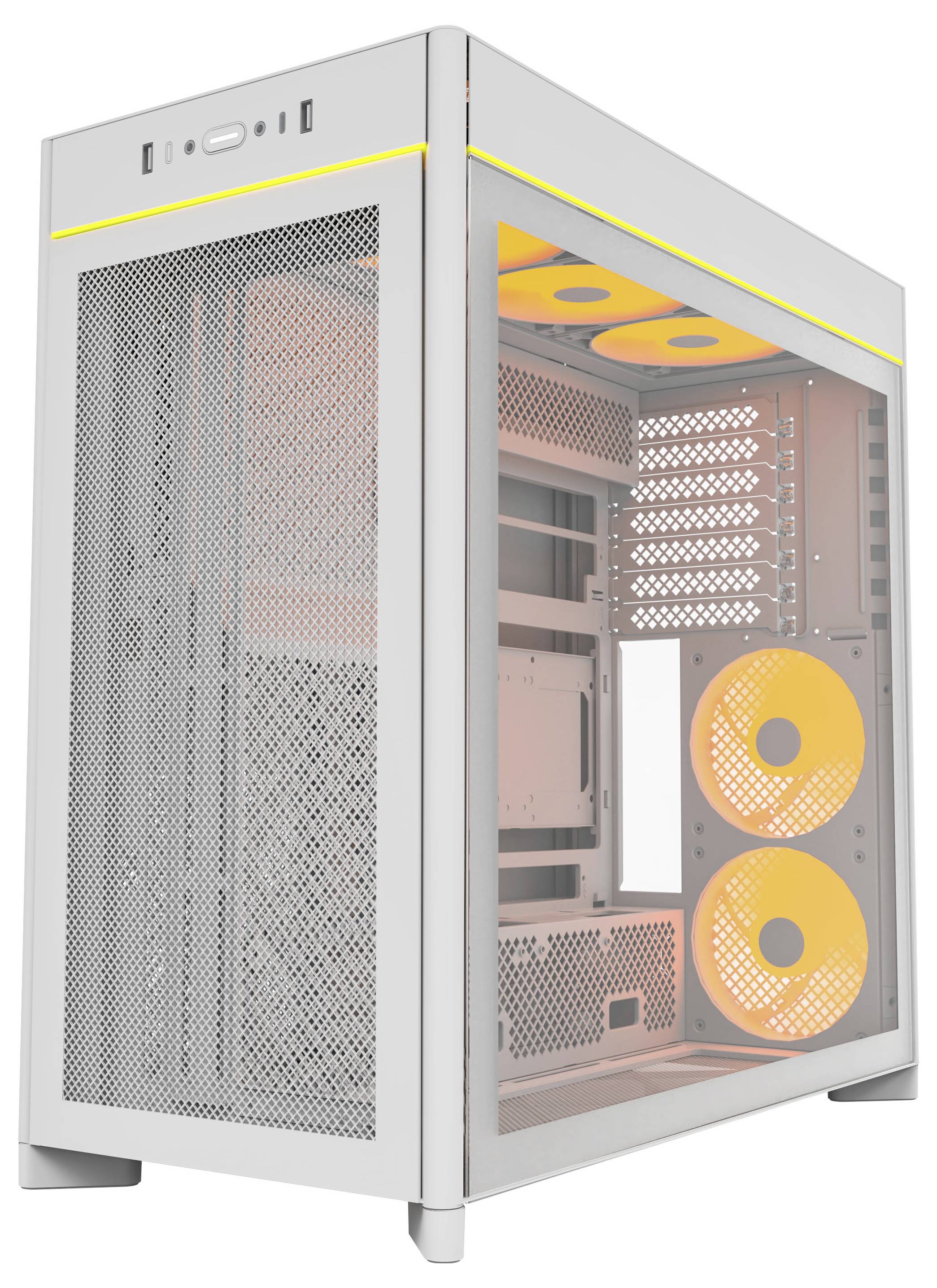 MONTECH Midi-Tower Gehäuse, Gaming-Gehäuse, PC-Gehäuse Weiß