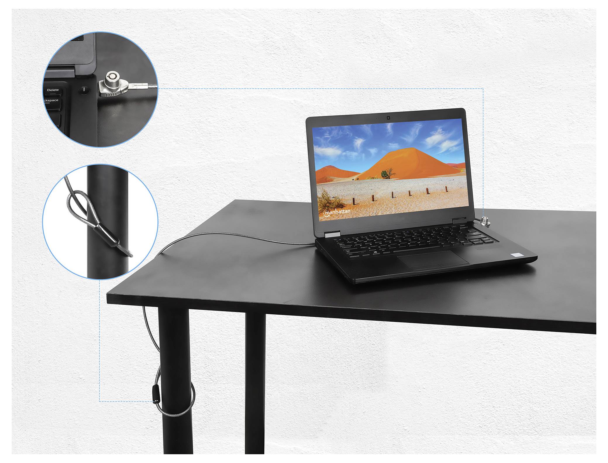 Manhattan Laptop Schloss Schlüsselschloss inkl. 2 Schlüssel 1.8 m