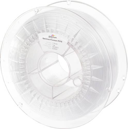 Spectrum Filaments 80434 PET-G Premium Filament PETG chemisch beständig 1.75 mm 2000 g Glas, Transp
