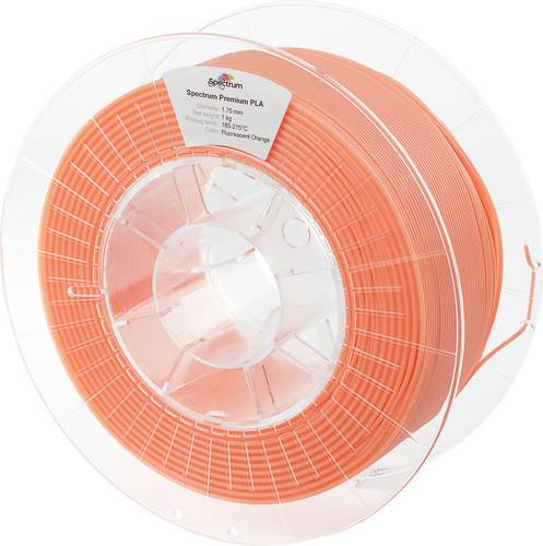 Spectrum Filaments 80019 PLA Premium Filament PLA hohe Zugfestigkeit 1.75 mm 1000 g fluo orange, Or