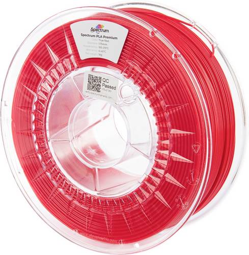 Spectrum Filaments 80843 PLA Premium Filament PLA hohe Zugfestigkeit 1.75 mm 1000 g true red, Rot 1