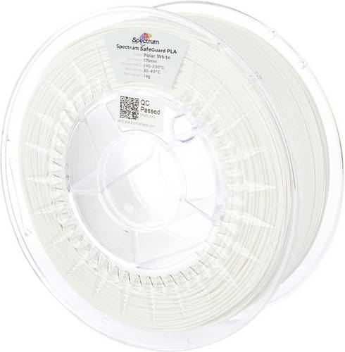Spectrum Filaments 81555 Safeguard PLA Filament PLA antibakteriell 1.75 mm 1000 g polar white, Weiß