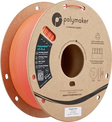 Polymaker PA17014 HT-PLA Filament PLA, HT-PLA Hochtemperaturbeständig, Highspeed Filament 1.75 mm 1