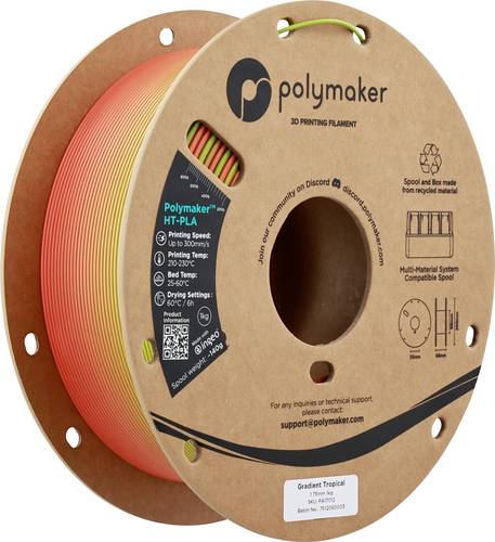 Polymaker PA17012 HT-PLA Filament PLA, HT-PLA Hochtemperaturbeständig, Highspeed Filament 1.75 mm 1