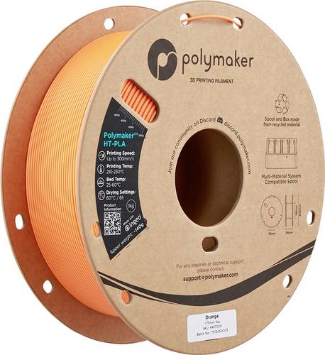 Polymaker PA17009 HT-PLA Filament PLA, HT-PLA Hochtemperaturbeständig, Highspeed Filament 1.75 mm 1