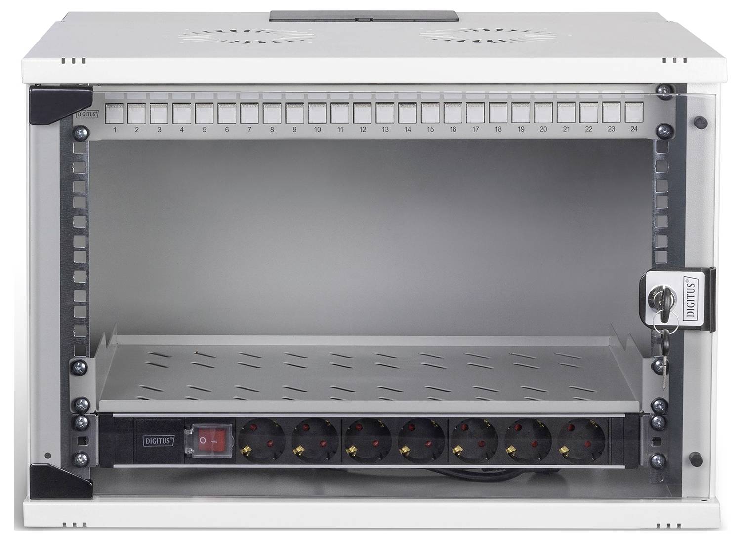 Digitus DN-49202-SET 19 Zoll Netzwerkschrank 7 HE Grau