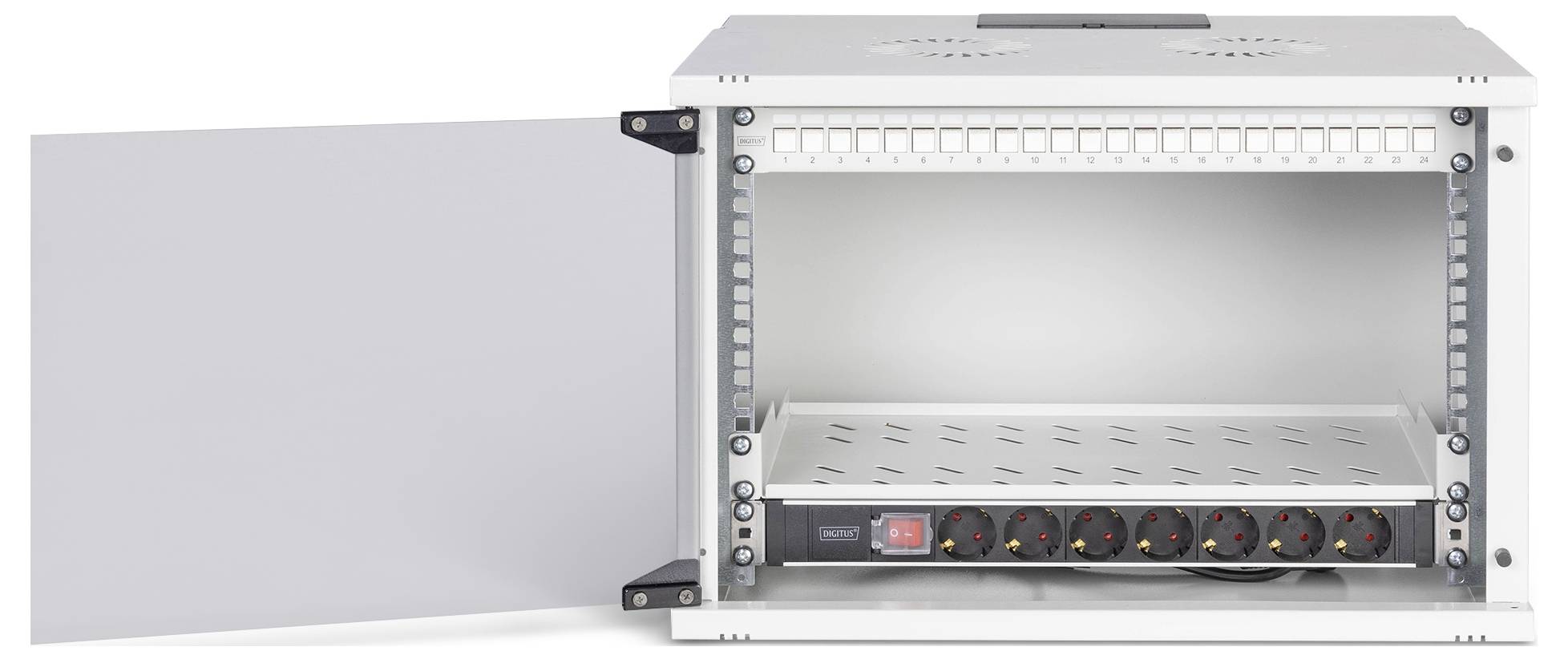 Digitus DN-49202-SET 19 Zoll Netzwerkschrank 7 HE Grau