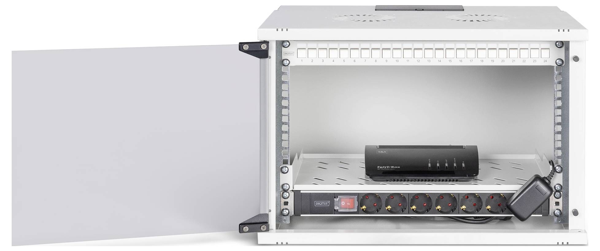 Digitus DN-49202-SET 19 Zoll Netzwerkschrank 7 HE Grau