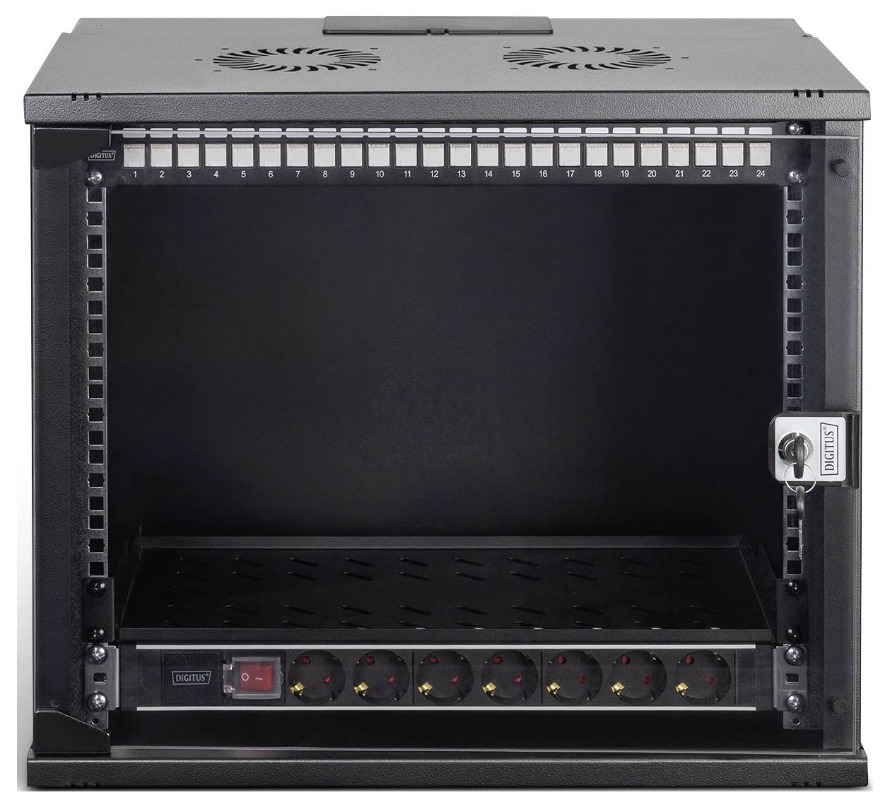 Digitus DN-49205-SET 19 Zoll Netzwerkschrank 9 HE Schwarz