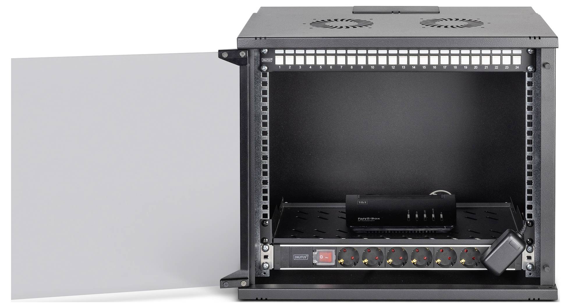 Digitus DN-49205-SET 19 Zoll Netzwerkschrank 9 HE Schwarz