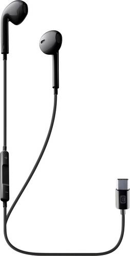 Cellularline In Ear Headset kabelgebunden Schwarz Lautstärkeregelung