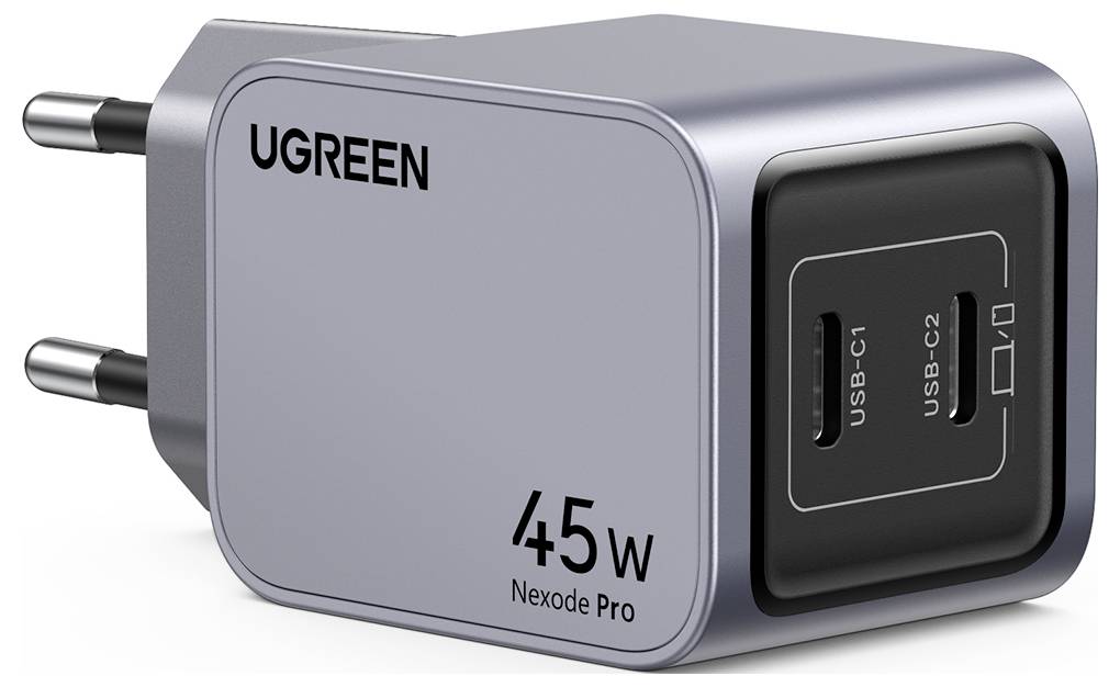 UGREEN Nexode Pro Ladeadapter 45W USB-C® Buchse, USB-C® Buchse Grau Innenbereich
