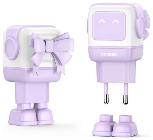 UGREEN Uno RG USB Ladegerät 65 W 2x USB-C®, 1x USB-A Pink Innenbereich GaN