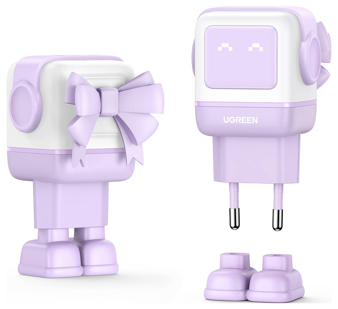 UGREEN Uno RG Ladeadapter 65W USB-C® Buchse, USB-C® Buchse, USB-A Buchse Pink Innenbereich