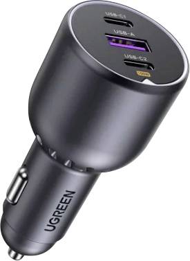 UGREEN 35025 KFZ-Ladestation 100W USB 2.0 Buchse A, USB-C® Buchse, USB-C® Buchse Grau KFZ