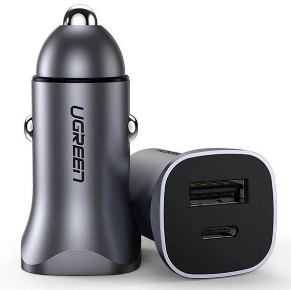 UGREEN 30780 KFZ-Ladestation 18W USB-C® Buchse, USB-A Buchse USB PD Schwarz KFZ