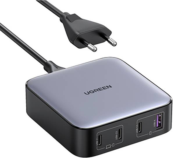 UGREEN Nexode Netzteil / Stromversorgung 65W USB 3.0 Buchse A, USB-C® Buchse, USB-C® Buchse, USB-C® Buchse Grau Innenbereich