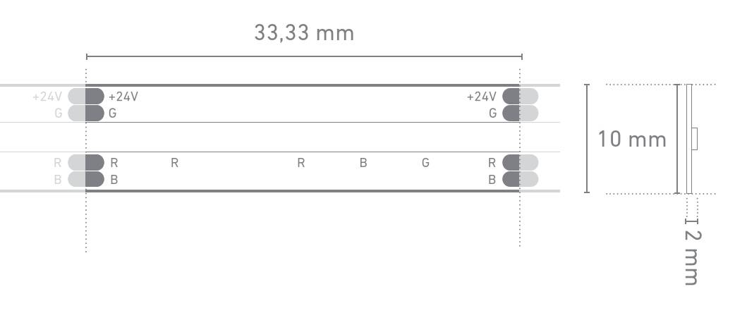 Barthelme 51543231 LED-Streifen mit Lötanschluss 24 V/DC 5000mm RGB 5m