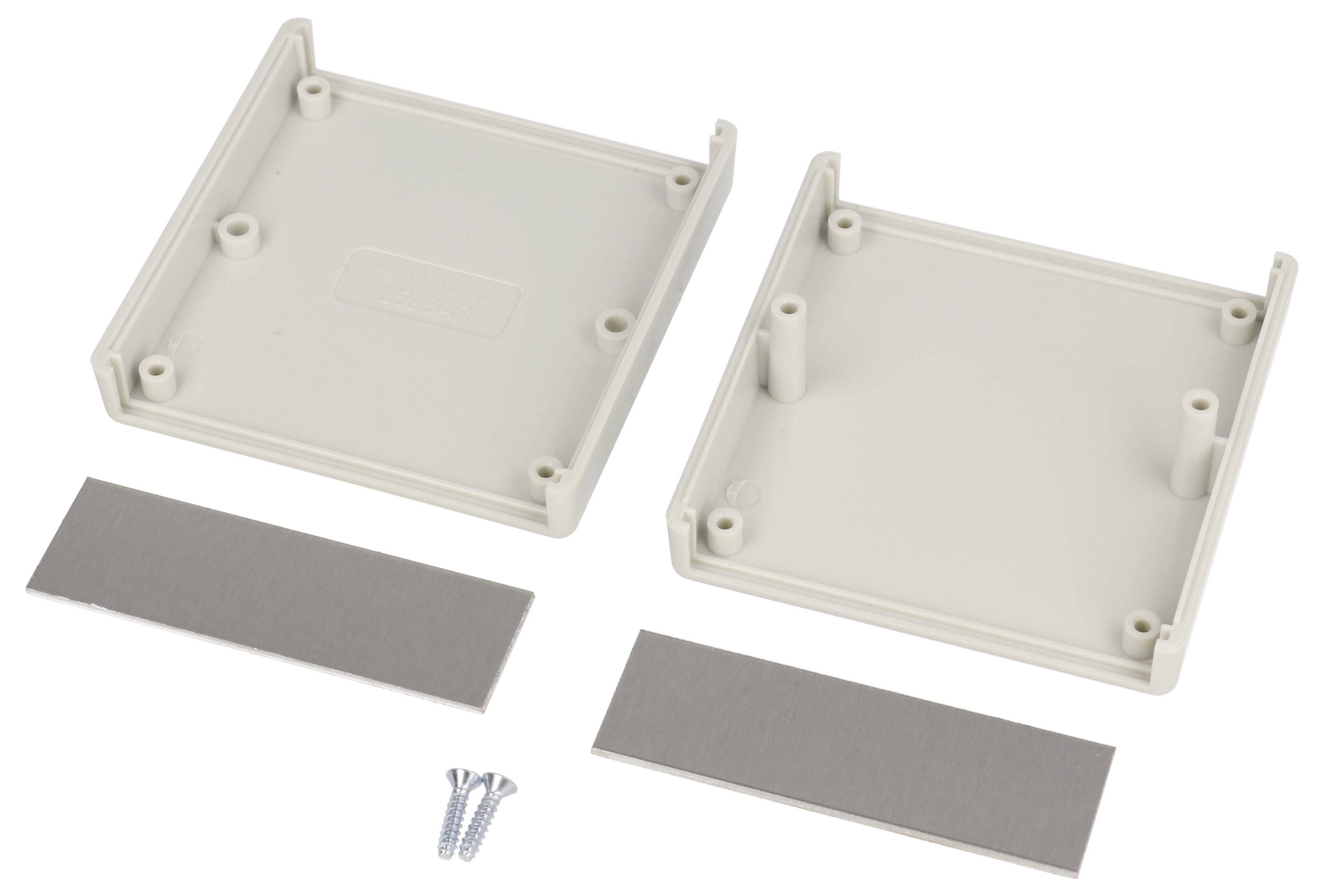 Hammond Electronics 1593BBALBK Hand-Gehäuse 95 x 76 x 30 ABS Kunststoff, Aluminium Schwarz 1St.