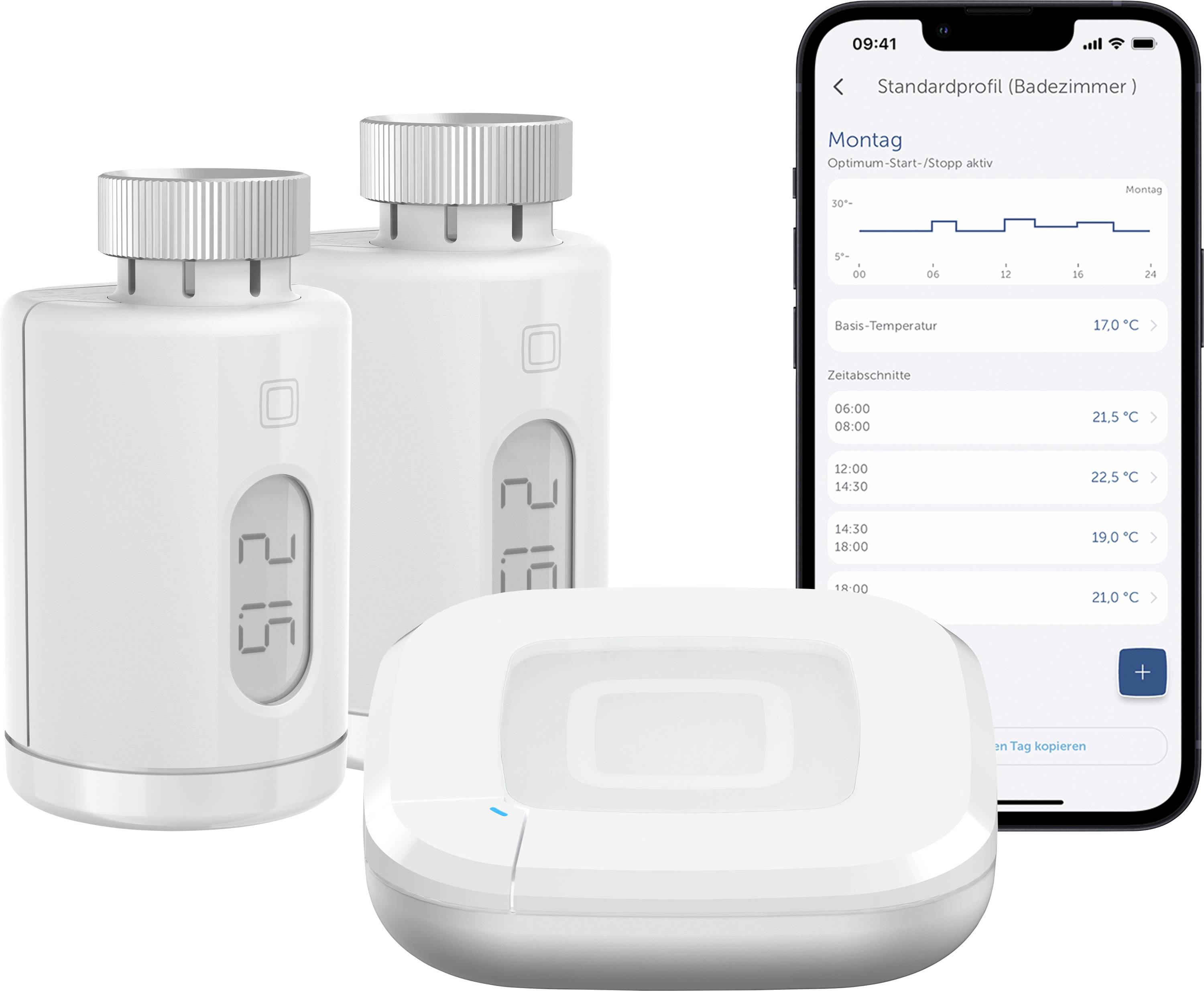 Homematic IP Starterkit Heizen HmIP-SK28+HmIP-eTRV-3