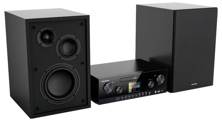 Grundig CMS 5000 Stereoanlage DAB+, Bluetooth®, CD, USB, AUX, 2 x 50W Schwarz