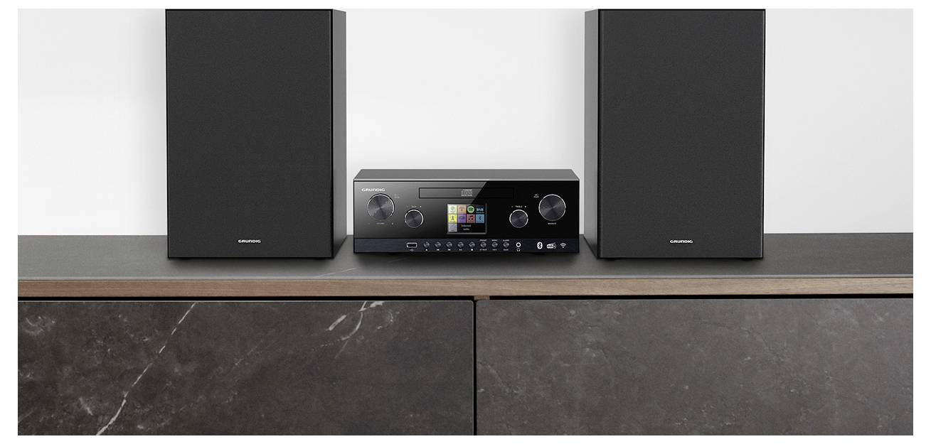 Grundig CMS 5000 Stereoanlage DAB+, Bluetooth®, CD, USB, AUX, 2 x 50W Schwarz