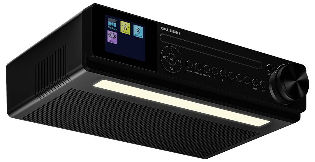 Grundig DKR 2000 Küchenradio DAB+, DAB CD, DAB+, MP3, USB, Bluetooth® Weckfunktion Schwarz