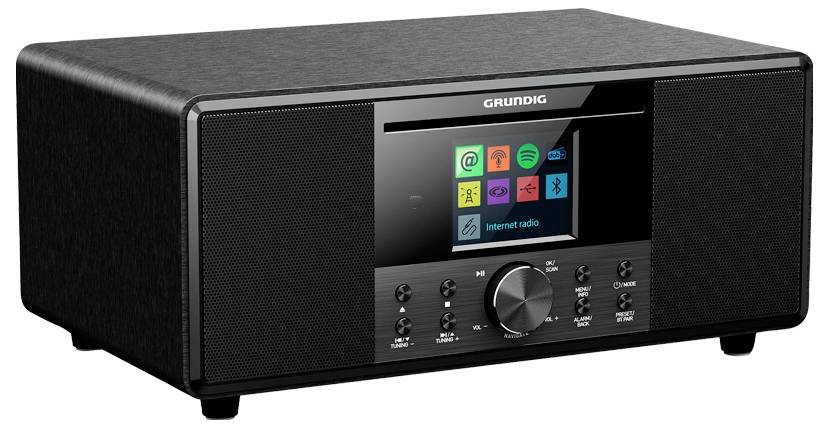 Grundig DTR 7000 Internet CD-Radio DAB+, DAB, Internet CD, DAB+, Internetradio, MP3, USB, Bluetooth®, AUX, WLAN Schwarz