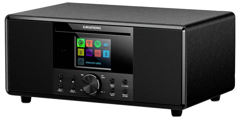 Grundig DTR 7000 Internet CD-Radio DAB+, DAB, Internet CD, DAB+, Internetradio, MP3, USB, Bluetooth®, AUX, WLAN Schwarz