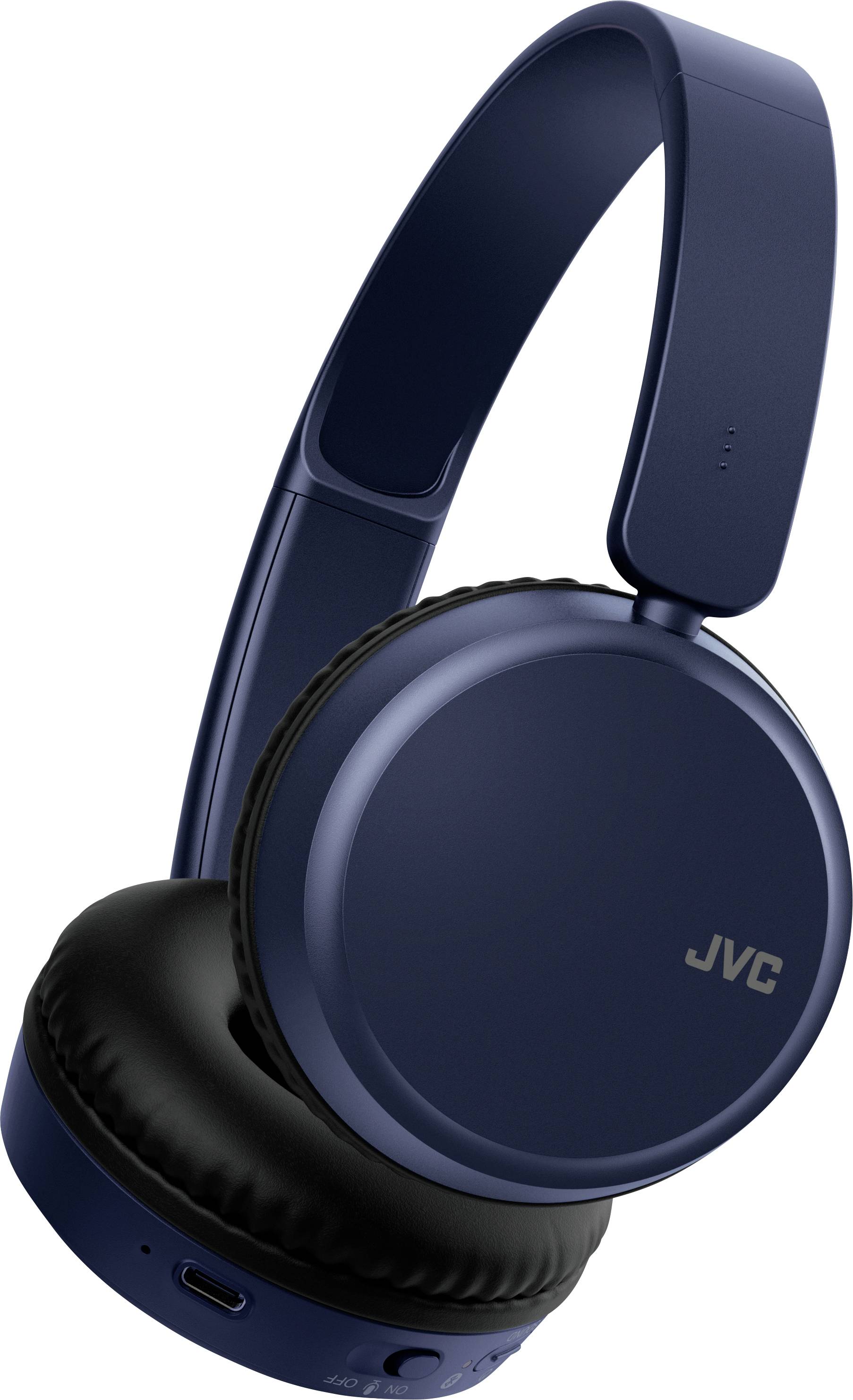 JVC HA-S36W On Ear Headset Bluetooth®, Kabellos Stereo Blau Headset, Lautstärkebegrenzung, Lautstärkeregelung