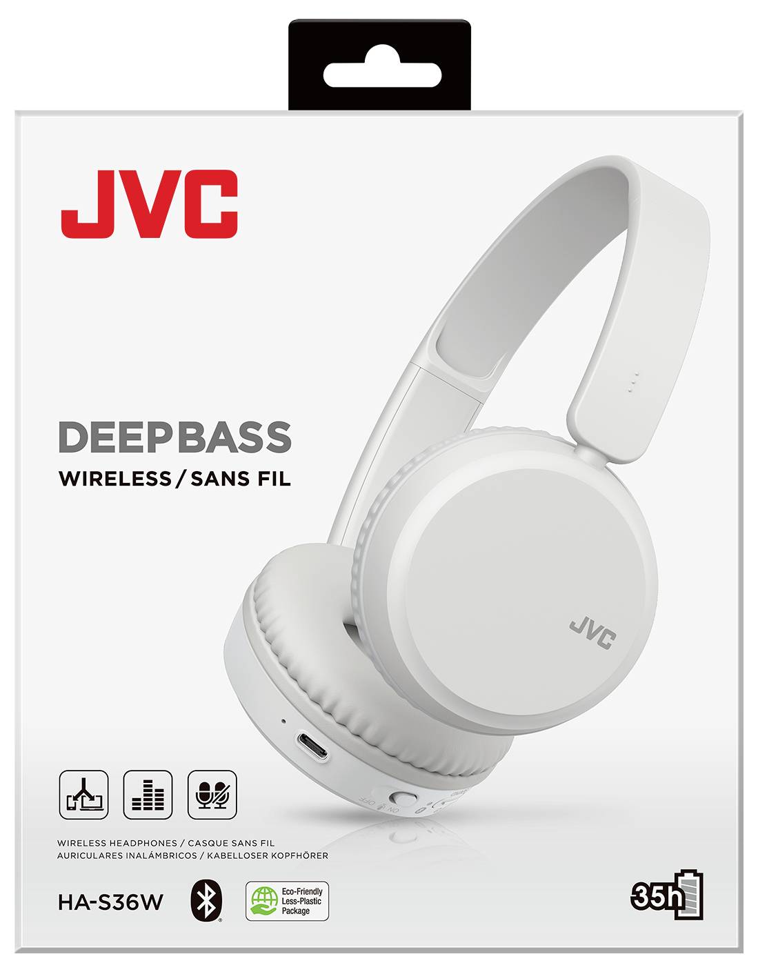 JVC HA-S36W - Deep Bass - Kopfhörer mit Mikrofon