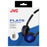 JVC HA-S160M-AU On Ear Headset kabelgebunden Stereo Blau Faltbar, Headset HiFi JVC HA-S160M-AU On Ear Headset kabelgebunden Stereo Blau Faltbar, Headset HiFi