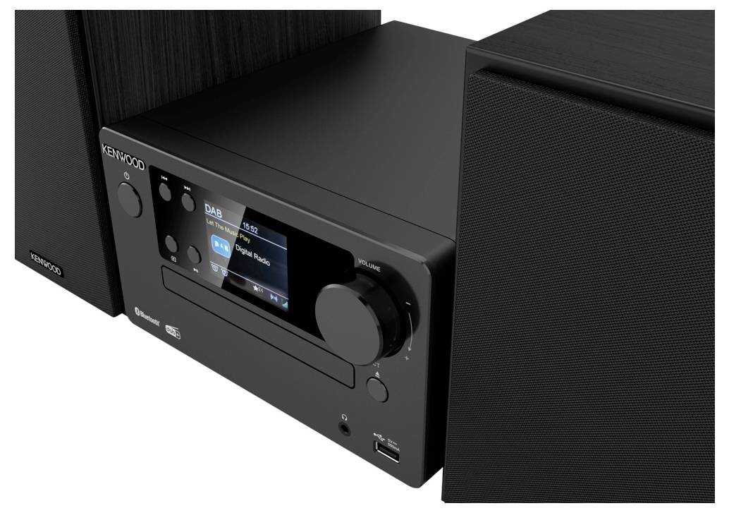 Kenwood M-725DAB-B Stereoanlage DAB+, Bluetooth®, CD, USB, 2 x 25W Schwarz