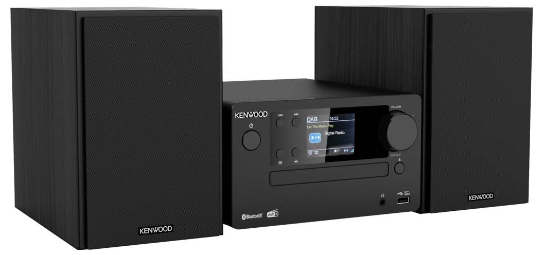 Kenwood M-725DAB-B Stereoanlage DAB+, Bluetooth®, CD, USB, 2 x 25W Schwarz