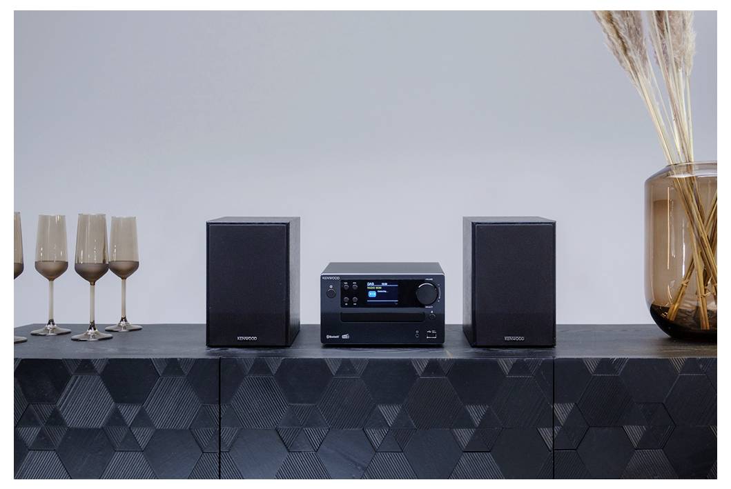 Kenwood M-725DAB-B Stereoanlage DAB+, Bluetooth®, CD, USB, 2 x 25W Schwarz