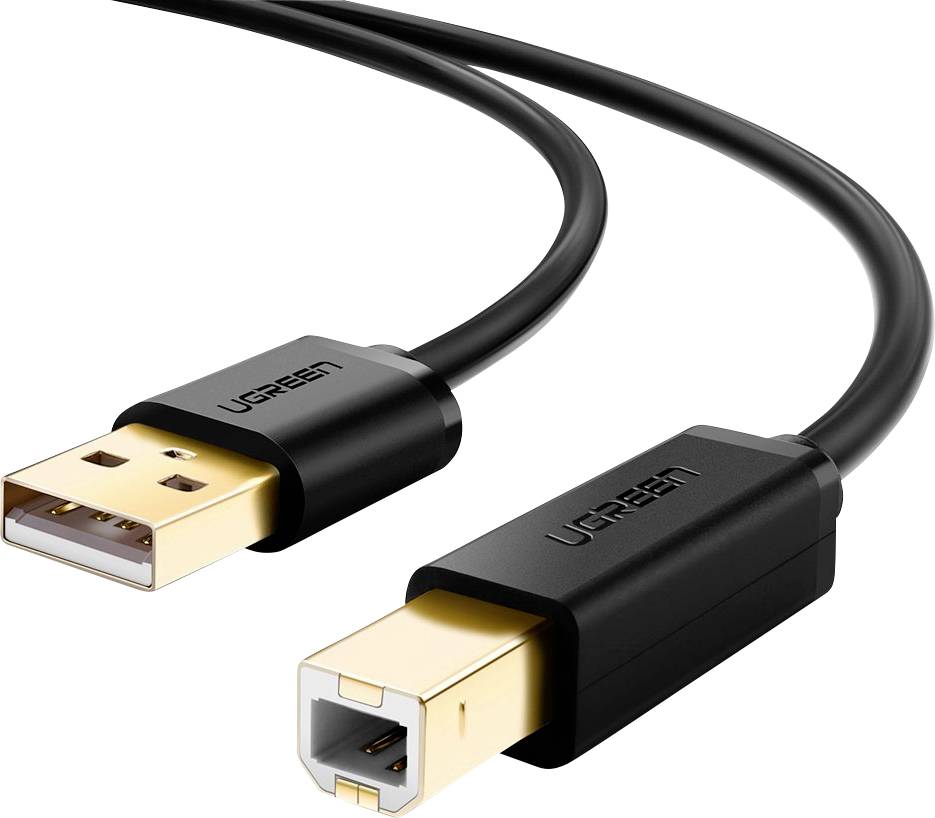 UGREEN USB-Kabel USB 2.0 USB-A Stecker, USB-B Stecker 3m Schwarz 10351